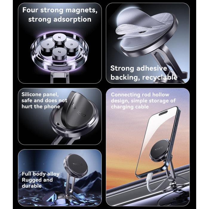 Yesido C210 magnetic holder mounted on a car console