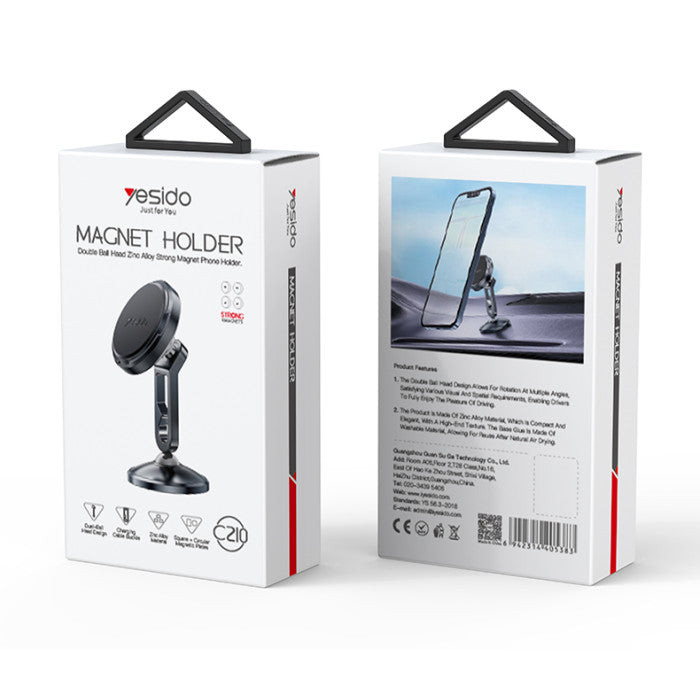Yesido C210 magnetic car phone holder - retail packaging