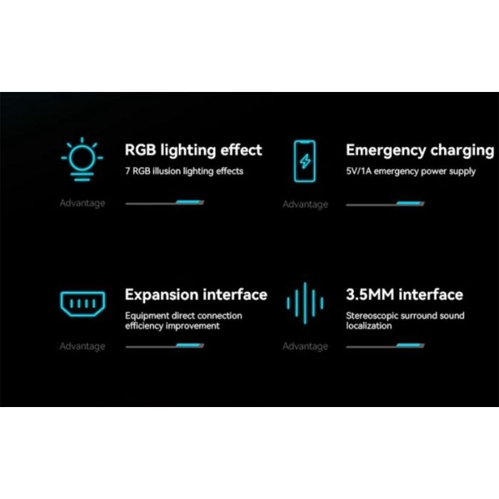 Yesido HB25 USB Hub with RGB Headphone Stand - 3 Ports + 3.5mm