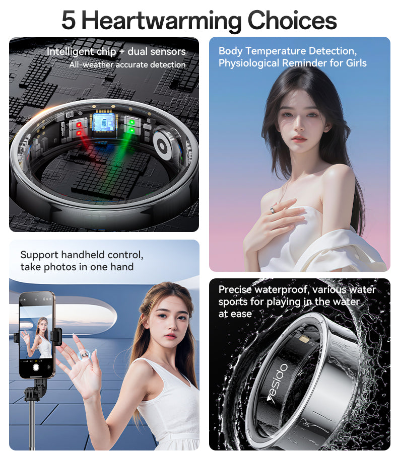 Yesido IO33 Smart Ring – Worn on Finger