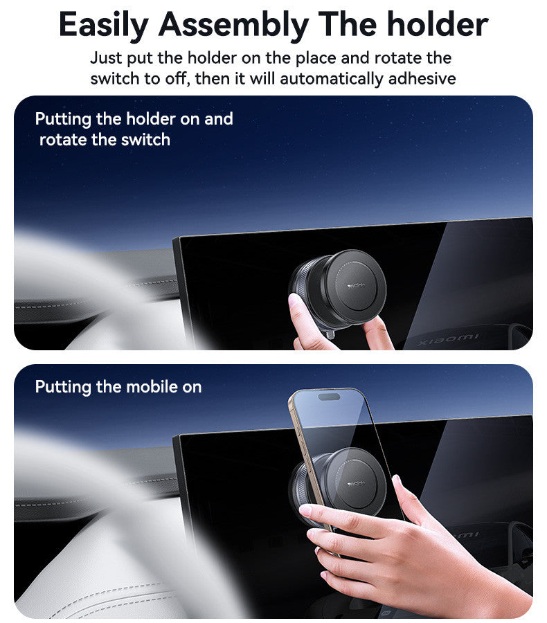 Yesido C227 360° Rotating Magnetic Vacuum Suction Cup Mount – Strong Grip Car Holder