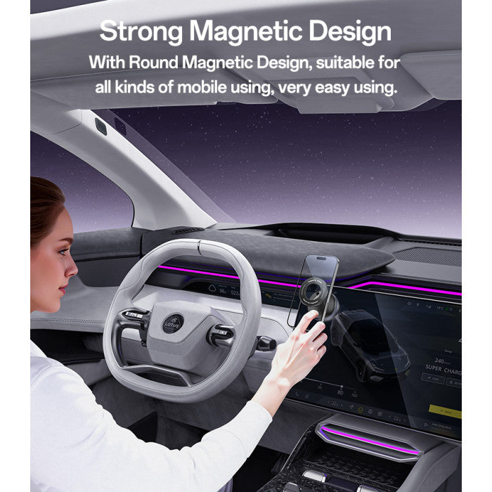 Yesido C228 Vacuum Magnetic Car Phone Holder – Strong Suction | 360° Rotation Short