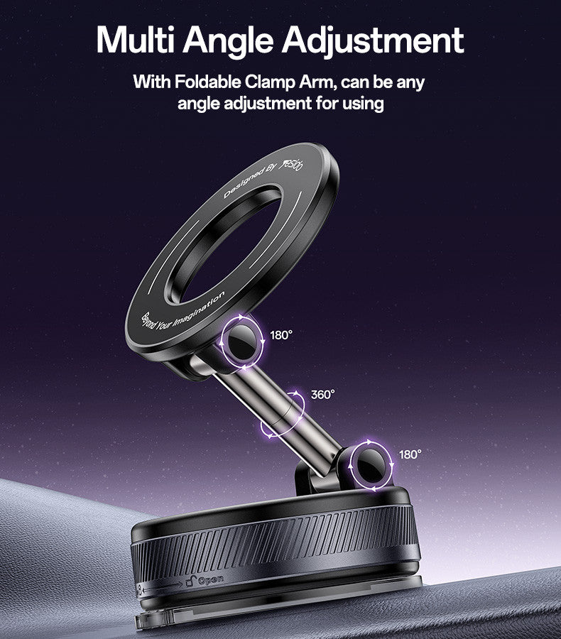 Yesido C228 Vacuum Magnetic Car Phone Holder – Strong Suction | 360° Rotation Short