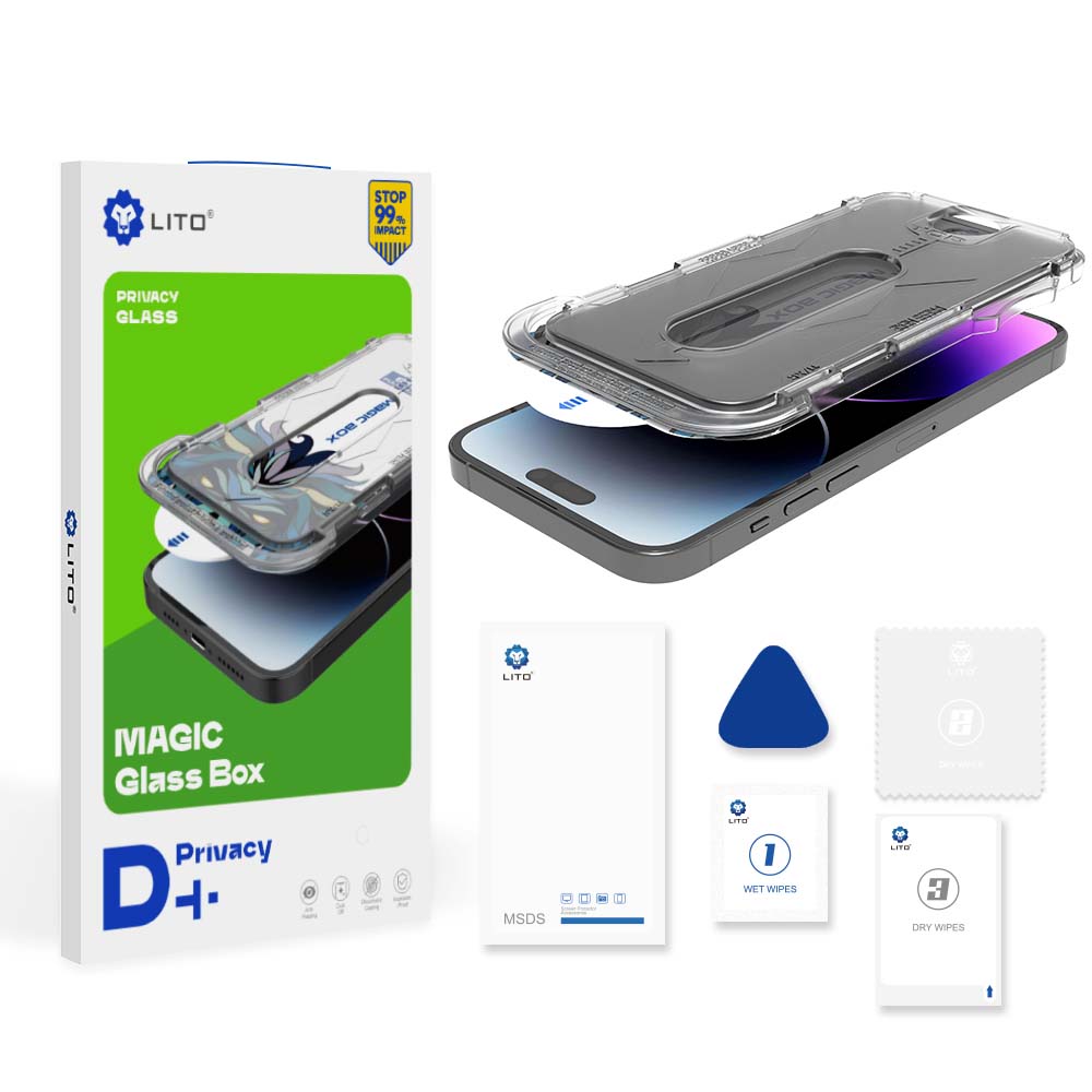 Lito Magic Box D+ Tools Privacy Full Glass Screen Protector for iPhone