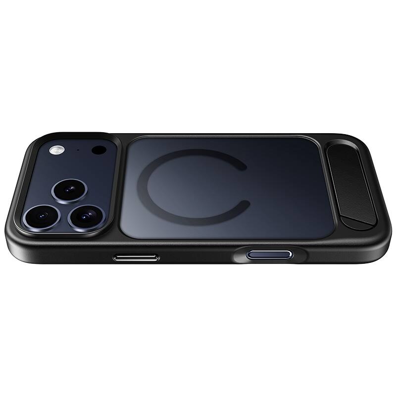 Black HOCO AS12 MagSafe case highlighting slim and durable design.
