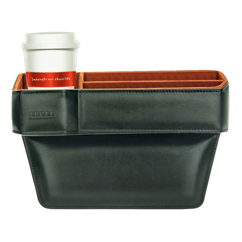 Zhuse car seat console organizer with cup holder
