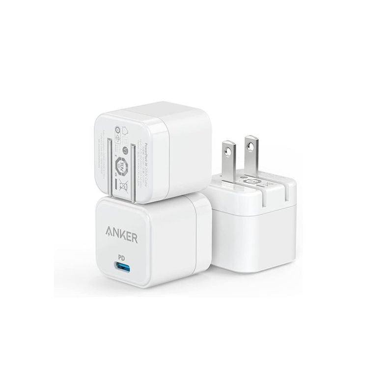 Compact Anker 20W PD charger with foldable plug
