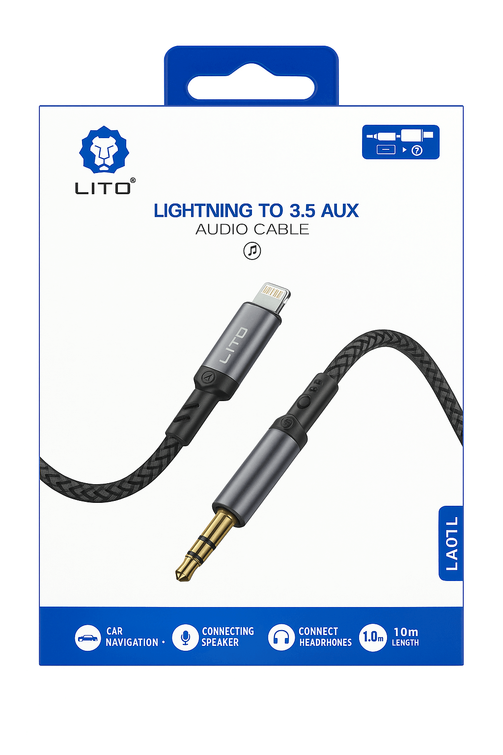 LITO LA01L Lightning to 3.5mm AUX Audio Cable