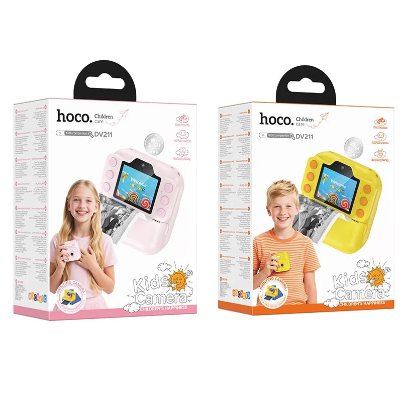 Kids Instant Print Camera – HOCO DV211, Dual Lens, 2.4" Screen