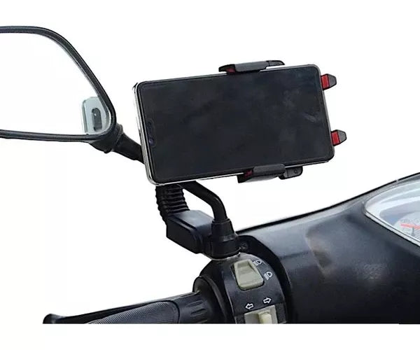 Adjustable Motorcycle Mirror Phone Holder