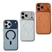 Transparent shockproof phone case with metal lens protection frame