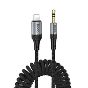 HOCO UPA33A 1.5M 3.5mm to iPhone AUX audio cable for car and speakers.
