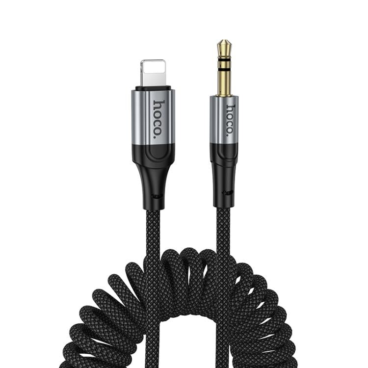 HOCO UPA33A 1.5M 3.5mm to iPhone AUX audio cable for car and speakers.
