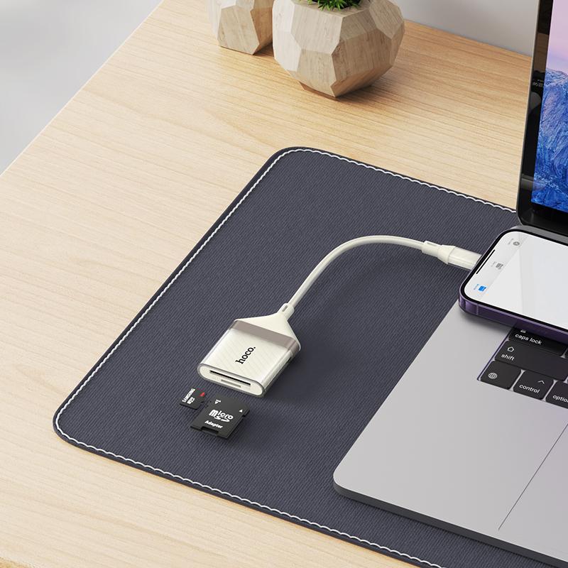 Portable HOCO memory card reader with OTG support
