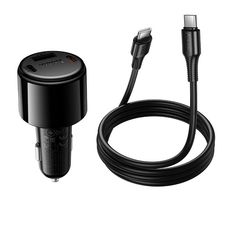HOCO Z69B 57W Car Charger Set with USB-C Cable
