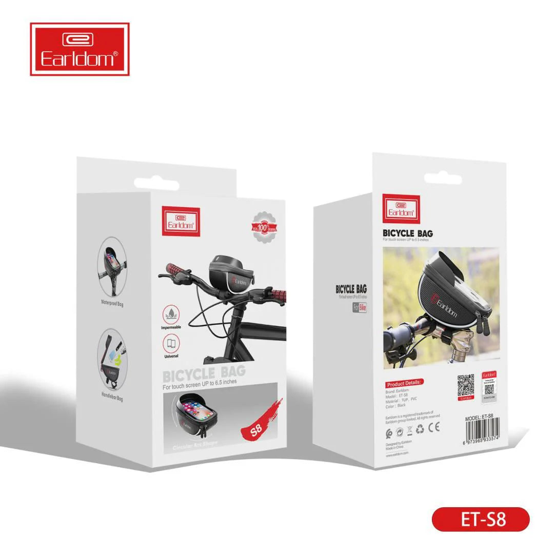 Earldom S8 Bicycle & Motorcycle Phone Holder – Rain Protection