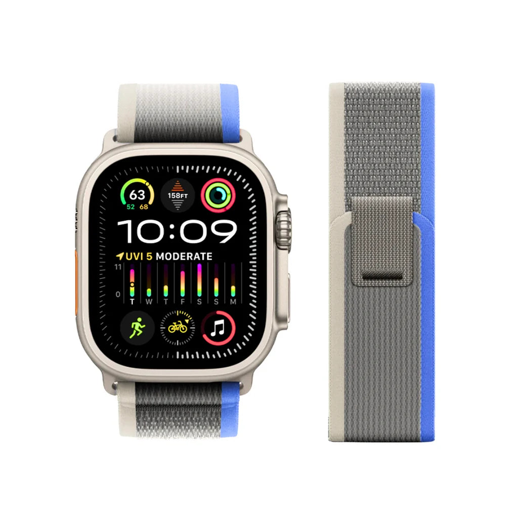 Apple Watch Trail Loop Band – Black Color on Wrist