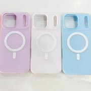 MagSafe rubber shockproof case iPhone 17 Pro front view transparent
