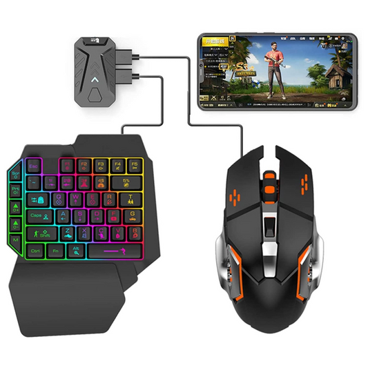 4-in-1 Mobile Gaming Combo Pack | Game Controller + Keyboard + Mouse + Converter
