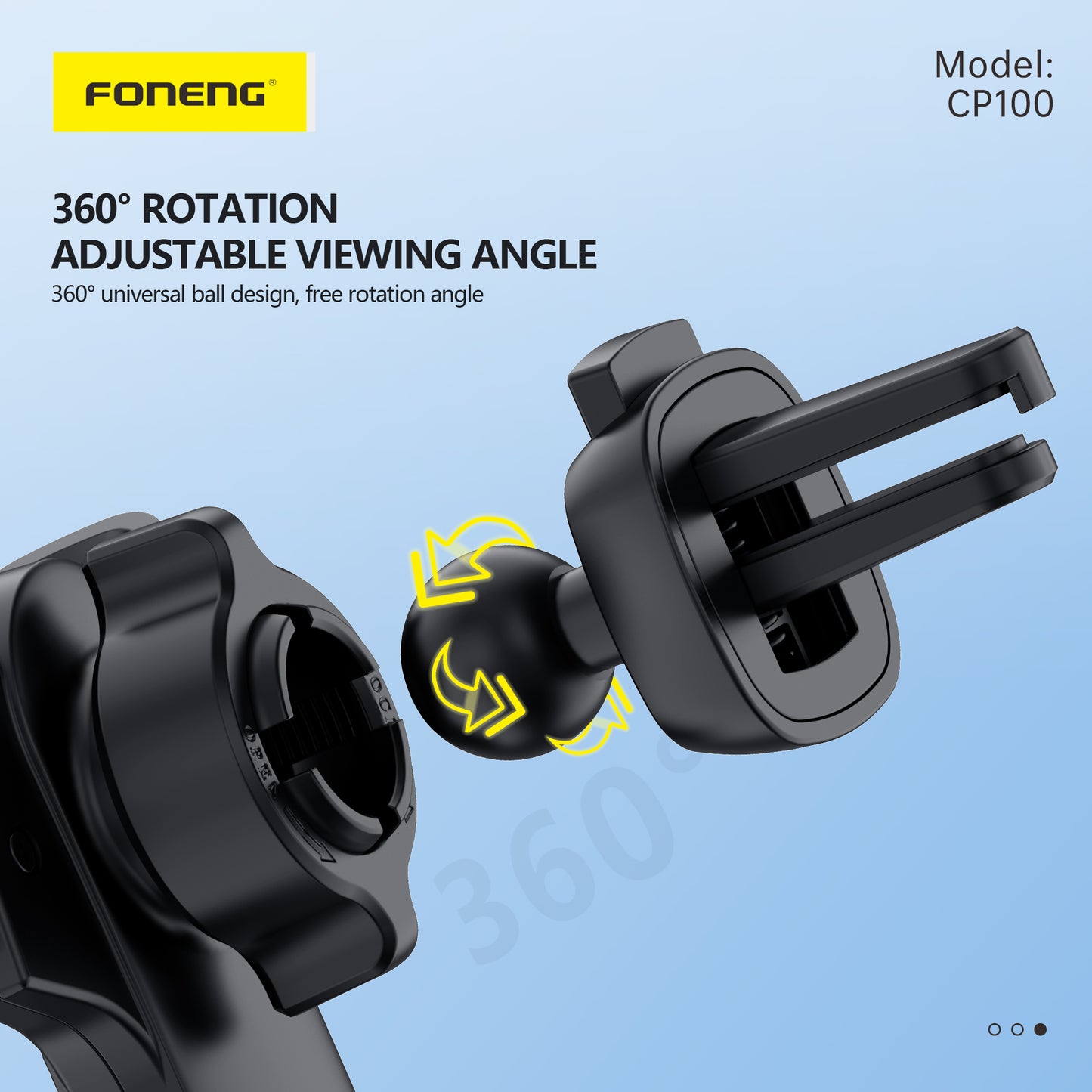 FONENG CP100 Gravity Air Vent Car Phone Holder – Secure, One-Handed Mount