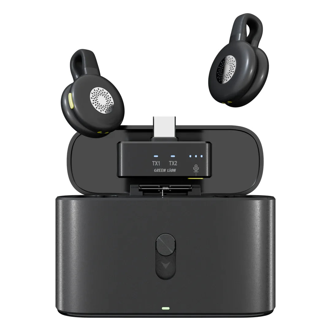 Green Lion GM-95X wireless microphone black with charging case