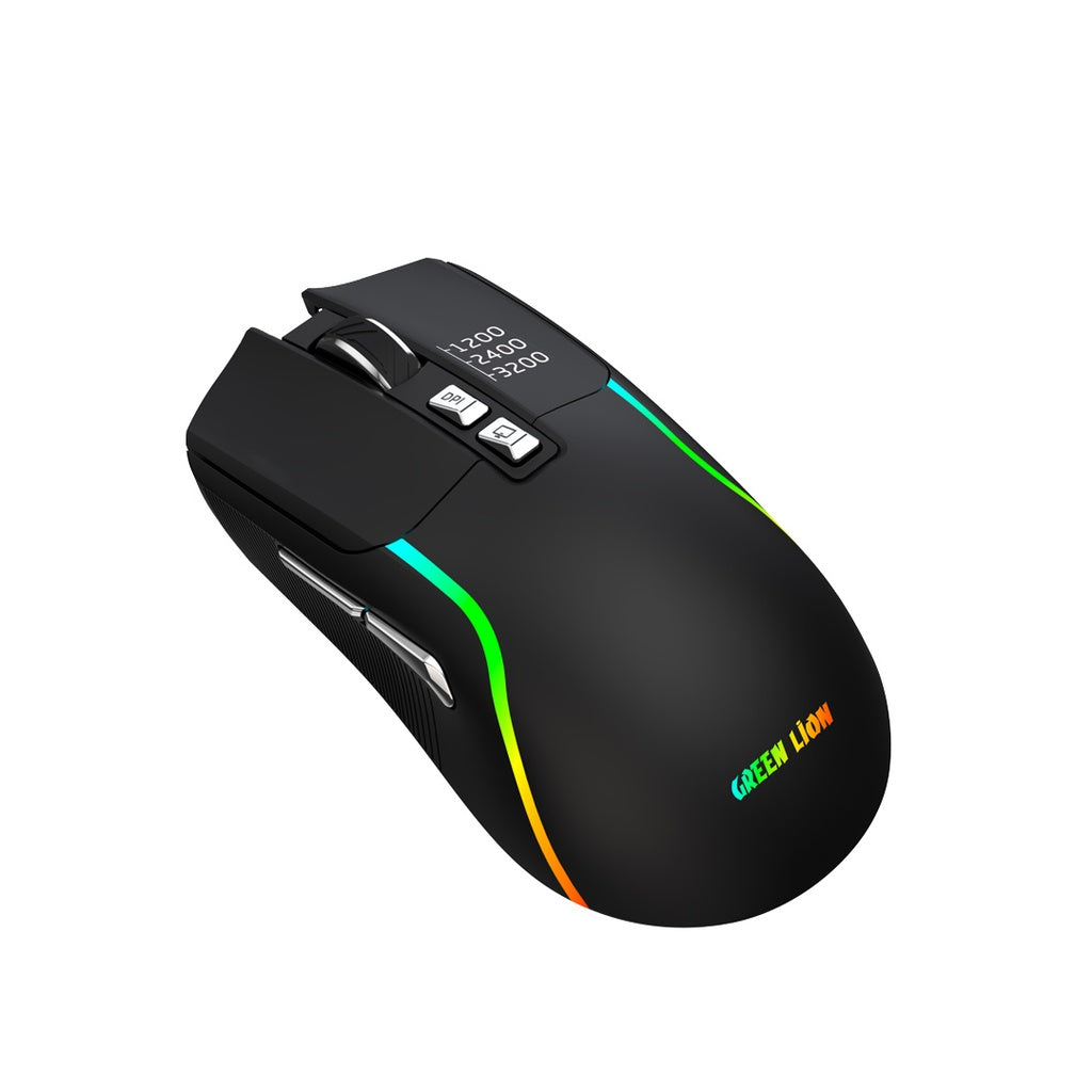 reen Lion Rechargeable Gaming Mouse – High-Precision Wireless RGB