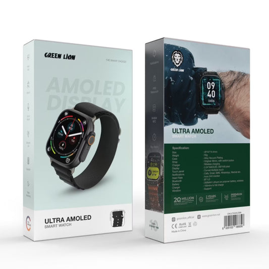 Green Lion Ultra AMOLED Smart Watch | 49mm, BT 5.0 & 10 Days Standby