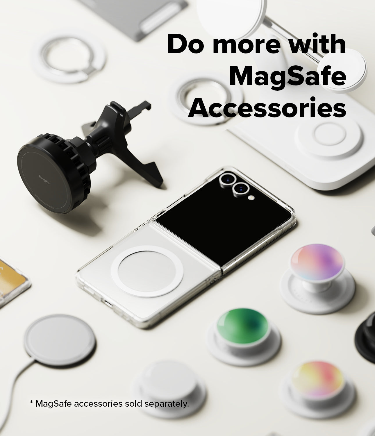Ringke Fusion Magnetic Z Flip 7 case – back view – PhoneHub Lebanon
