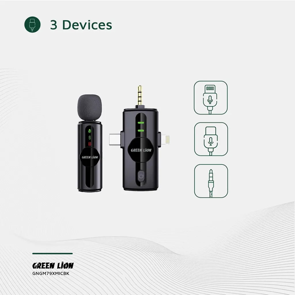 Green Lion 3-in-1 Noise Cancellation Microphone GM-79X