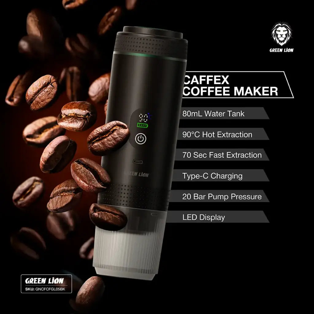 Green Lion Cafex Coffee Maker 72W – Compact Electric Coffee Machine