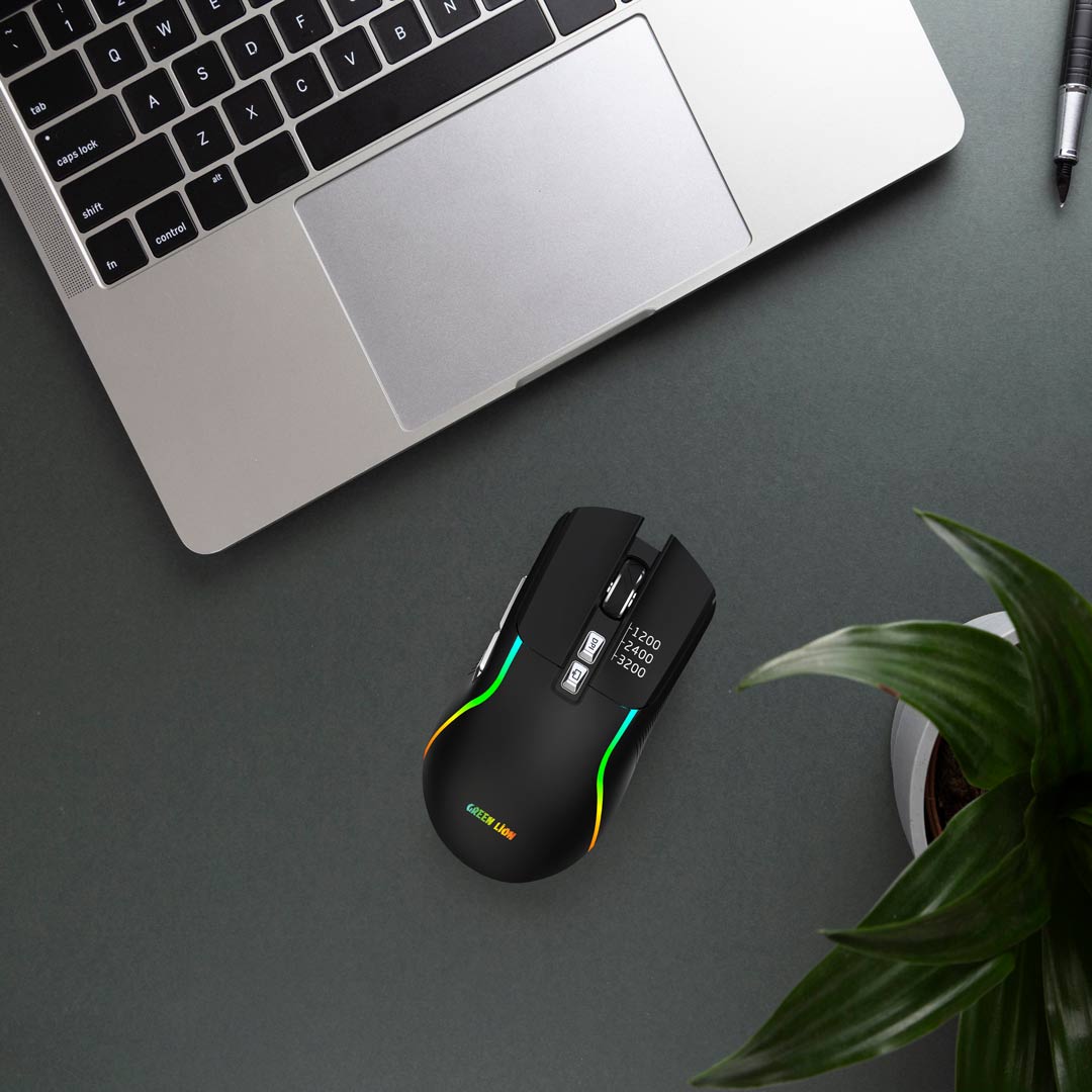 reen Lion Rechargeable Gaming Mouse – High-Precision Wireless RGB