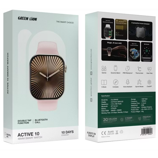 Green Lion Ultimate 10 Smart Watch | 46MM AMOLED | ChatGPT | IP68 Waterproof