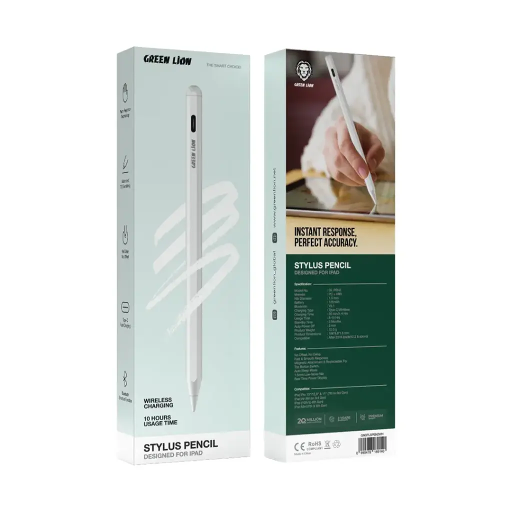 Green Lion Stylus Pen Pro – Precision iPad Stylus with Palm Rejection & Tilt Sensitivity