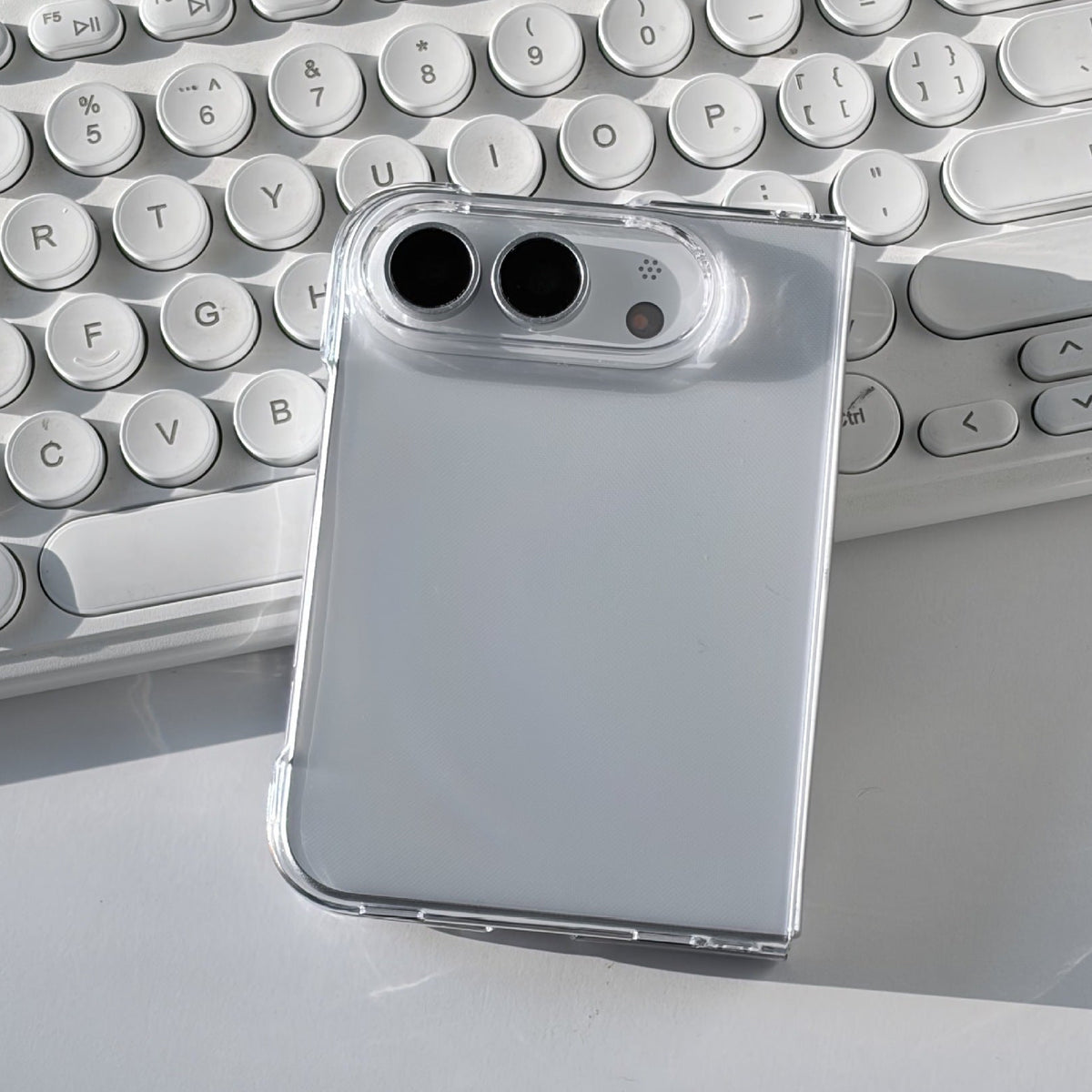 Clear Hard Case for iPhone Duo - Two-Piece with Hinge Protection