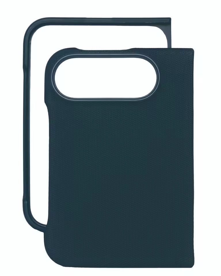 iPhone Duo leather case with screen protection navy