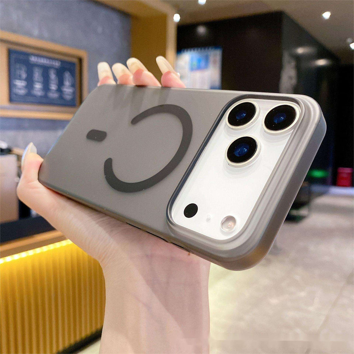 Berlia slim matte iPhone 17 Pro case with MagSafe compatibility and frosted finish