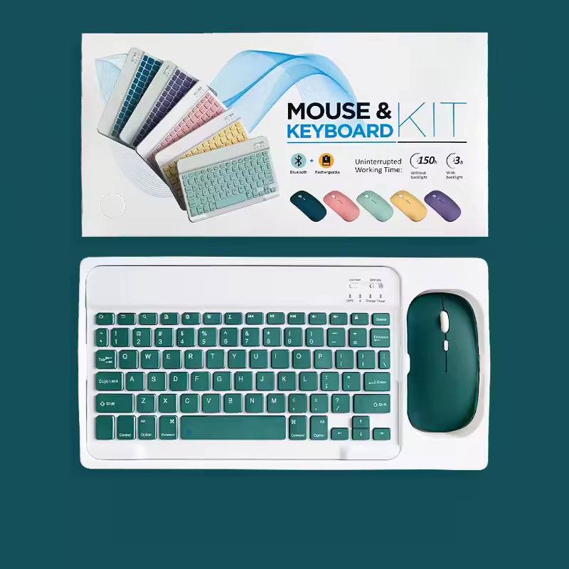 Bluetooth keyboard and mouse combo dark green