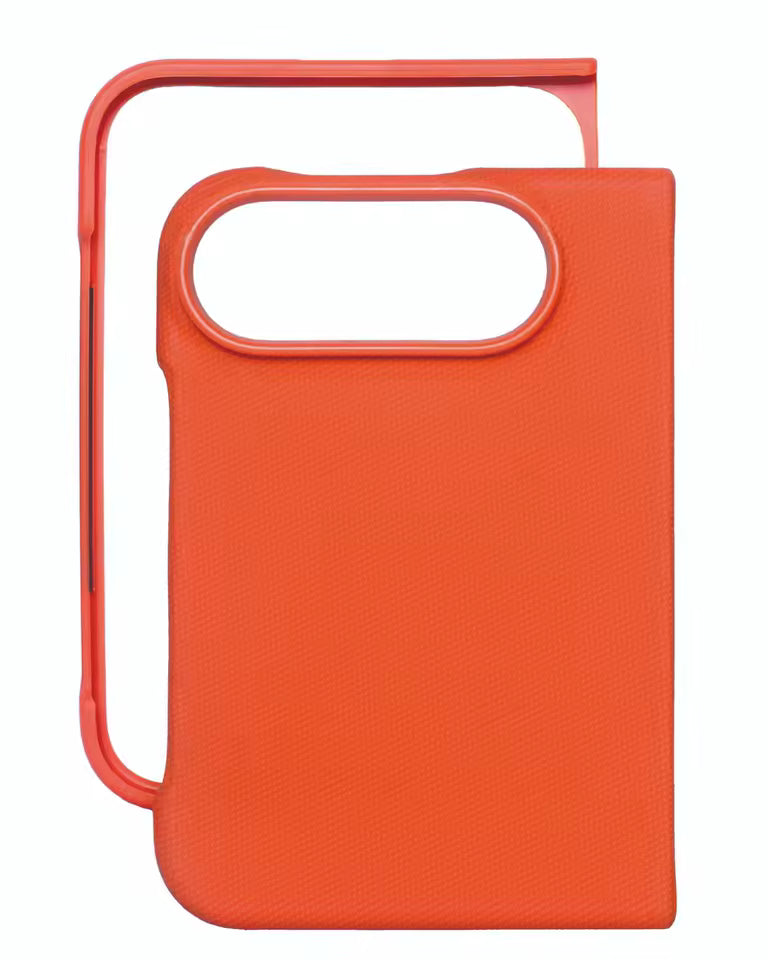 iPhone Duo leather case with screen protection orange