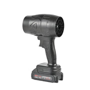 48V portable cordless dust cleaner with 2 rechargeable lithium batteries included, front view showing body and nozzle
