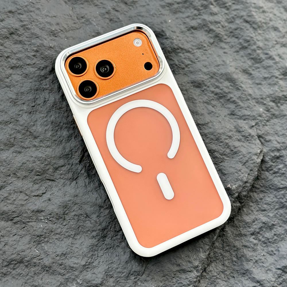 Frosted hard back magnetic case with TPU bumper protection
