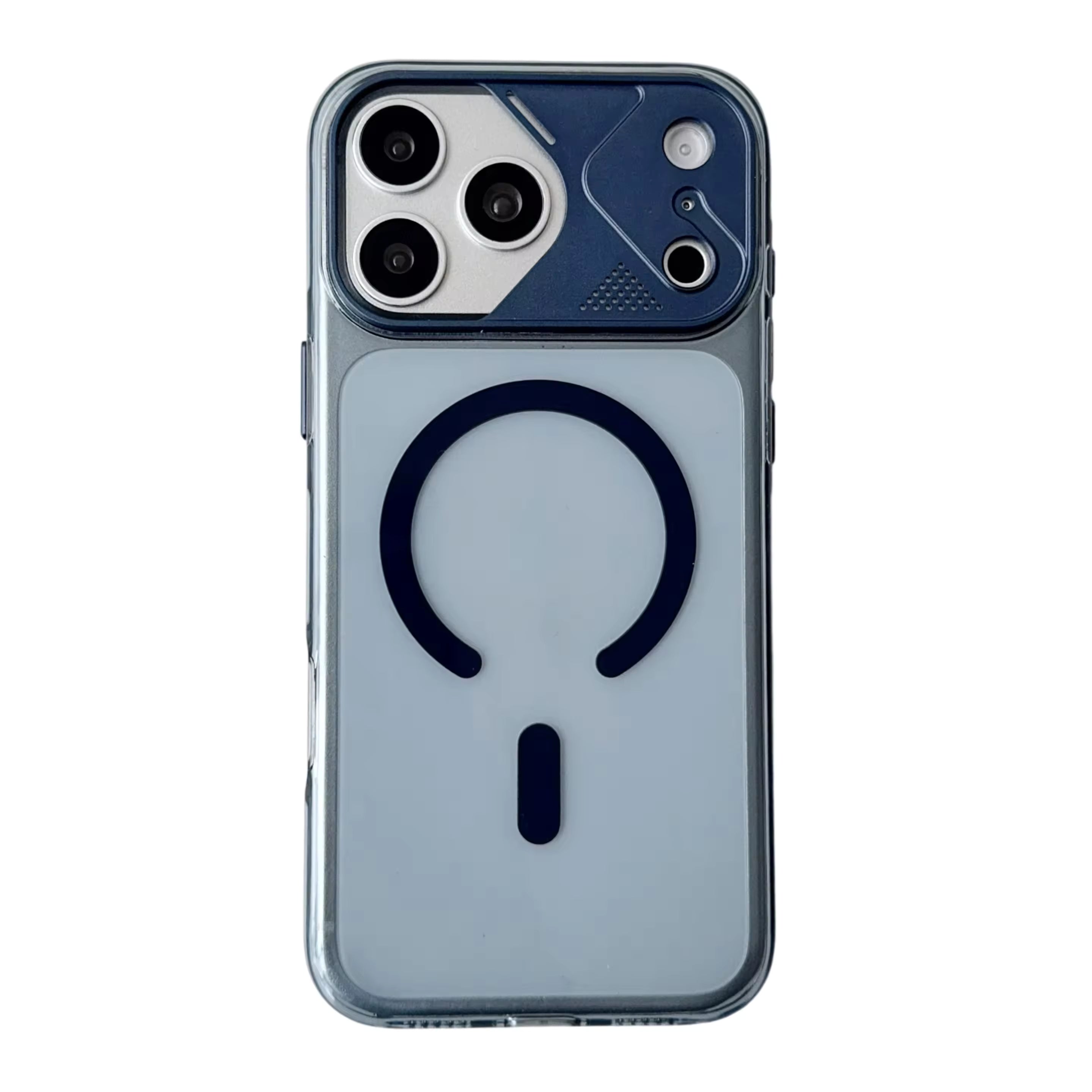 Shockproof clear case with metal camera ring protection