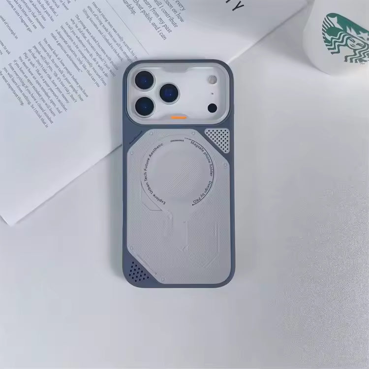 Two-tone contrast case - coloured frame against contrasting back panel