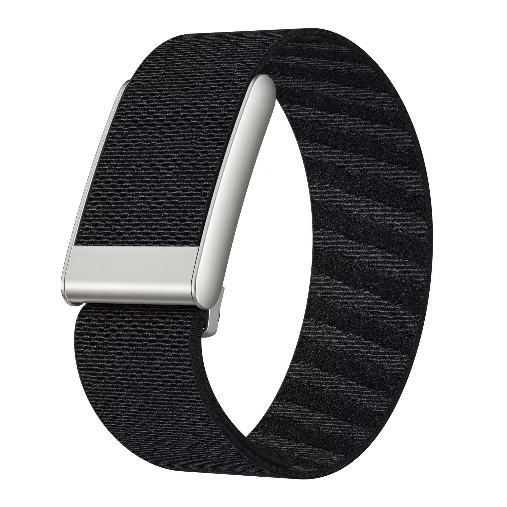 Whoop 4.0 Fabric Woven Band Silver Case