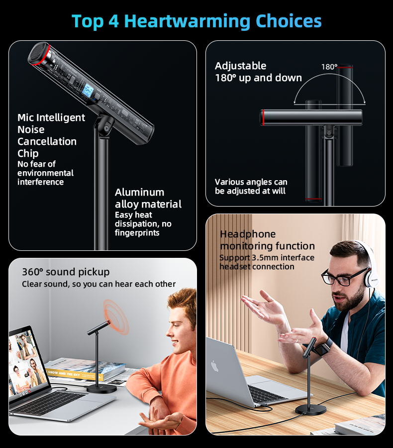 Yesido KR18 microphone - one-click mute button and controls