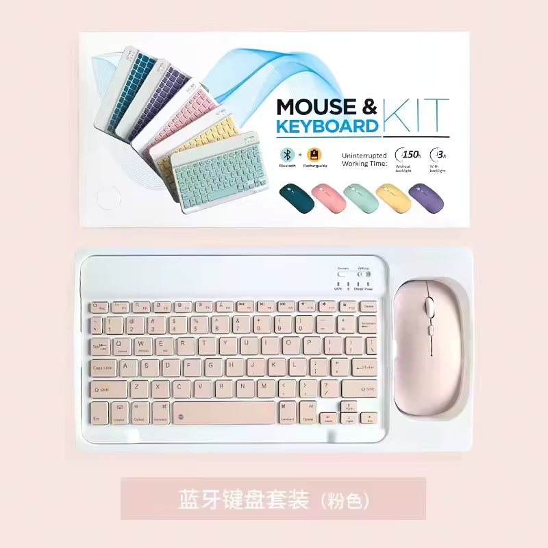 Bluetooth keyboard and mouse combo pink