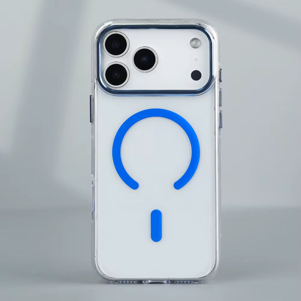 Slim transparent plastic case for iPhone display
