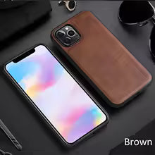 X-Level Matte Frosted Leather Back Protective Shell – Slim & Elegant iPhone Case