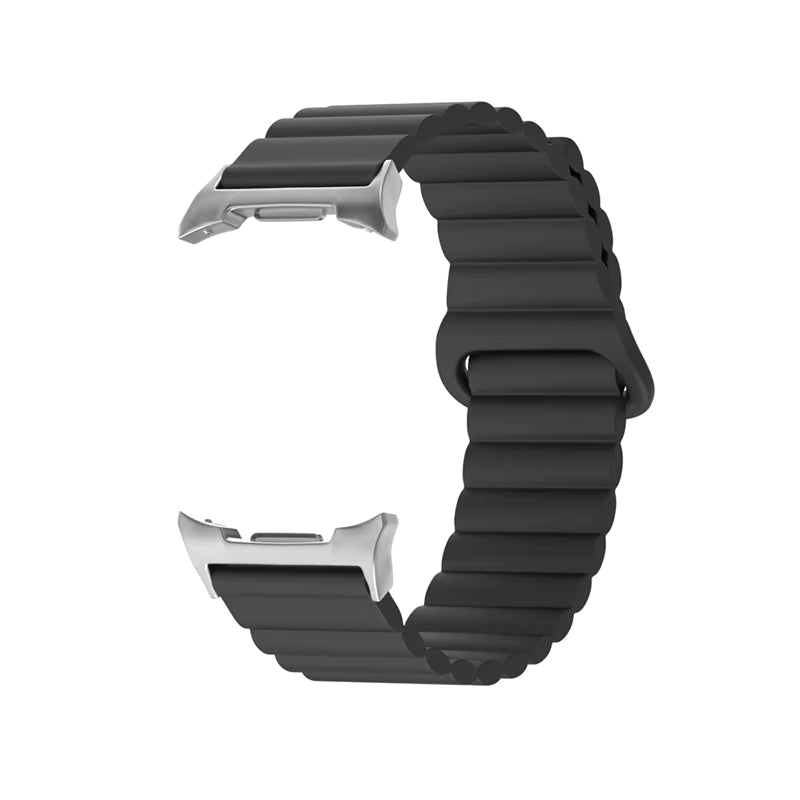 Samsung Watch 8 silicone band on wrist lifestyle