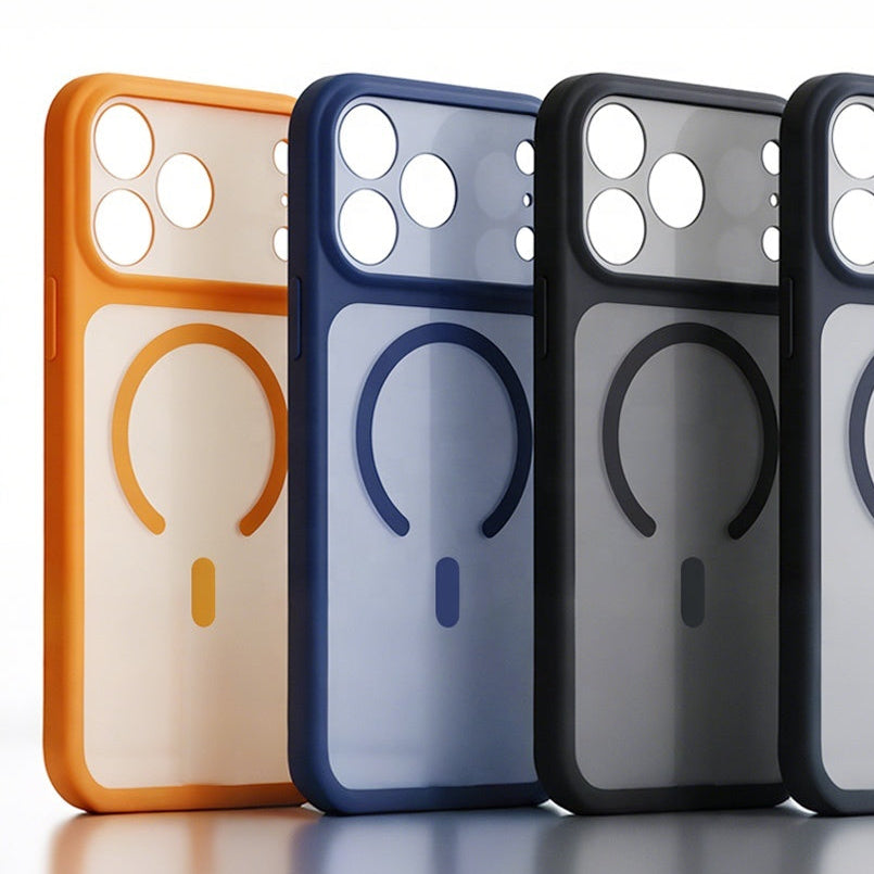 Frosted MagSafe case with full camera frame iPhone 17/18 Pro Max colours