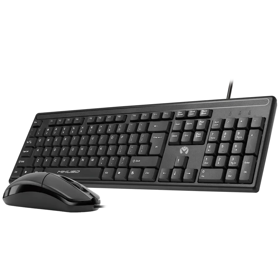 Mikuso KB-C012 Wired Keyboard & Mouse Combo – Ergonomic, Durable & Plug-and-Play